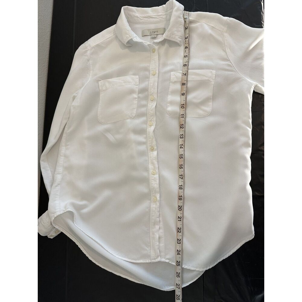 Loft women white button-up shirt - Picture 5 of 5